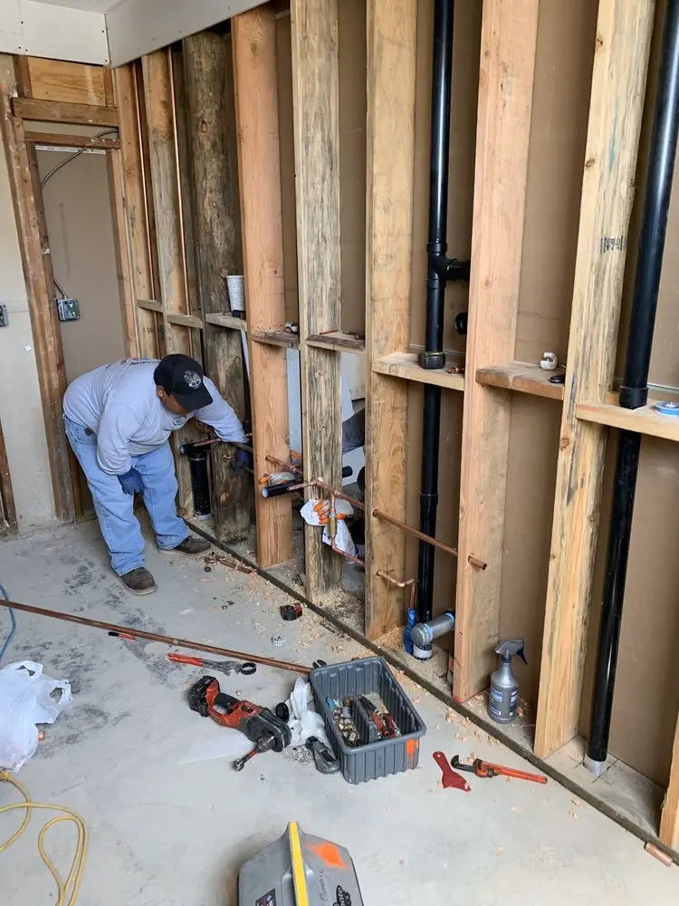 Commercial rough-in plumbing for Water Heater Replacement in Med Center